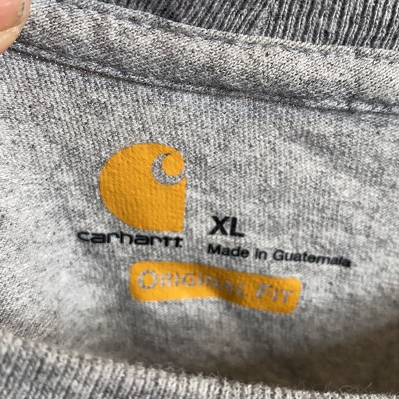 Carhartt Men's Gray Short Sleeve Shirt Front Pocket Casual Original Fit size XL - Picture 6 of 9